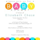 Baby Shower Invitations - Rainbow Bubbles - Set of 15