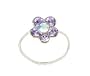 Toe Ring - T28 - Crystal Illusion - Flower ~ Violet (Purple)