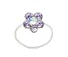 Toe Ring - T28 - Crystal Illusion - Flower ~ Violet (Purple)