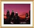 Philadelphia Sunset - Memorable approx. 25x29-inch Framed & Matted - 1 1/2-inch Antique Style Gold Frame - Photographic Print by Carol M. Highsmith