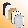 ePhoto REF4366 43x 66-Inches Extra Large Oval 5 in 1 Reflector Panel Kit with Black, White, Silver, Gold and Translucent