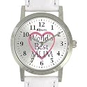RAVEL Worlds Best Mum White Fabric Strap Watch
