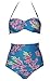 Demetory Women's Vintage Style High Waisted Bikini Sets Swimsuits Swimwear