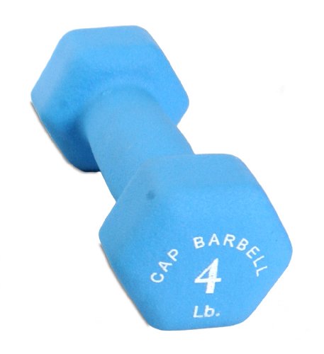 Cap Barbell Neoprene Dumbbell (Teal, 4-Pound)