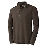 Smartwool Men's Howelsen Half Zip in Chocolate Heather - Available in Various Sizes