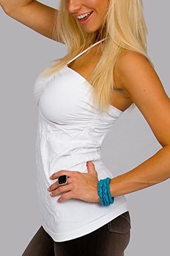 Scala Seamless Cami with Built in Bra - Wear Halter Strap or Strapless White One Size