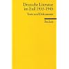 Deutsche Literatur im Exil 1933-1945: Texte und Dokumente