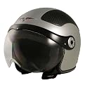 V Can Milano V528 Scooter Helmet - Silver