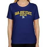 NCAA San Jose State Spartans Ladies Team Arch Classic Fit T-Shirt - Royal Blue