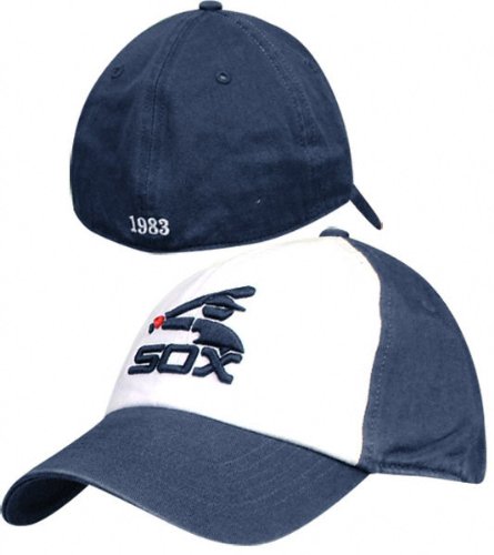 Chicago White Sox Navy Brim Swinging Batter Cooperstown Throwback Franchise Hat