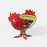 Department 56 Krnkl Poinsettia Centerpiece Bowl