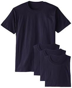Hanes Men's 4 Pack Short Sleeve ComfortSoft T-Shirt, Navy, X-Large