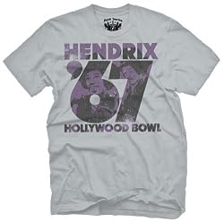 Jimi Hendrix Hollywood Bowl 67 Gray T-shirt Tee
