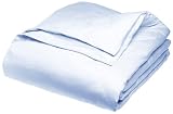 Deluxe 400-Thread-Count 100% Cotton Sateen Vapor Blue Duvet Cover, Full/Queen