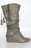 80%20 The Bobbie Gathered Hidden Wedge Boot in Gray,Shoes for Women