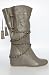 80%20 The Bobbie Gathered Hidden Wedge Boot in Gray,Shoes for Women
