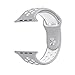 Apple Watch 42mm Nike Sport Band, iMiWell Soft Silicone Quick Release Replacement Strap for Apple iWatch Series 1 Series 2, Apple Watch Nike+ (42mm Medium/Large Gray+White)