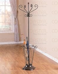 Coaster Metal Coat Rack with Umbrella Stand