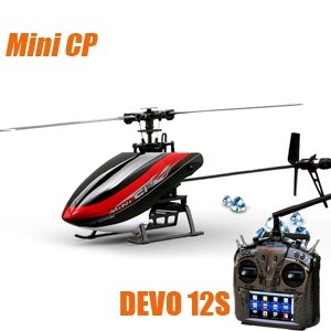 Walkera Mini CP With DEVO 12S 2.4 GHz Transmitter RTF CH 6-3-axis gyro helicopter -