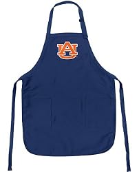 Auburn Apron Big College Logo Deluxe Auburn Tigers FOR Grilling, Barbecue, Kitchen and Cooking Best Unique Gifts for a Fans, Man, Men, HIM HER Women, Ladies. HOT GIFT IDEA!