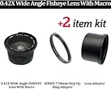 0.42X Wide Angle FISHEYE Lens WIth Macro For Panasonic Lumix DMC-FZ-35 DMC- ....