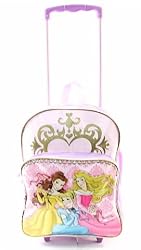 Disney Princess Rolling Pink/Purple Backpack With Wheels Kids School Bag