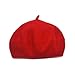 Adela Boutique Unisex Babies Woolen Berets Solid Classic Kids Beanie Cap Winter Warm Hat (Red)