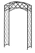 Panacea Products Arched Lattice Arbor, Black