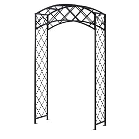 Panacea Products Arched Lattice Arbor, Black