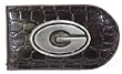 Black Croc Leather Money Clip - Collegiate Series