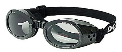 Metallic Frame & Smoke Lens Sunglasses for Dogs - Black, Medium (Quantity of 3)