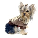 Dog Dog Collection Designer Dog Apparel - Quitus Pullover - Color: Brown, Size: XL