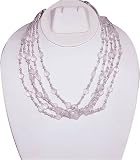 Handmade Choker Necklace Women Sterling Silver Rosequartz Gemstone 16 