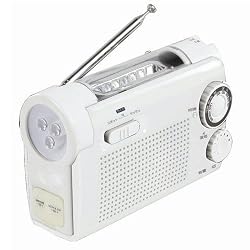 手回し充電ラジオライト KDR-10-W ホワイト