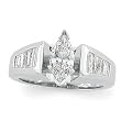 Platinum Diamond Engagement Ring Semimount - 1.00 Ct. - CENTER STONE NOT INCLUDED