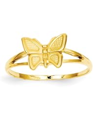 14k Childrens Butterfly Ring