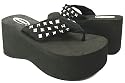 Black Silver Studded Mondo Sole Thongs Flip-flops