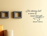 She Always Had a Sense of Inner Strength... and Now It Showed Vinyl Wall Quotes Stickers Sayings Home Art Decor Decal