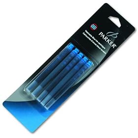 Fountain Pen Refill Cartridges, permanent Blue Ink, 5/Pack PAR30160: Office Products