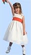 Sleeveless White Flower Girl Dress with Change Color Sash Size 4T - (Child)