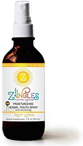 Ziingles - Natural Botanical Dry Mouth Spray - Zesty Lemon Flavor - 2 fl oz (59ml)