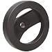 2 Spoked Black Powder Coated Aluminum Dished Hand Wheel without Handle, 4" Diameter, 1/2" Hole Diameter (Pack of 1)