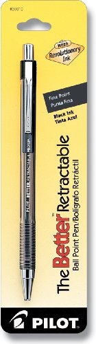 Pilot The Better Retractable Ballpoint Pen, Fine Point, Black Ink (30010)