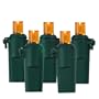 15 Battery Operated 8 Function LED Amber Mini Christmas Lights - Green Wire