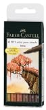 Faber-Castell Pitt Artist Brush Pen Wallets, Terra Set – 6 x colours