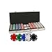 Sporting Goods : Da Vinci Set of 500 11.5-Gram Poker Chips with Aluminum Case, 3 Dealer Buttons, 2 Decks of Playing Cards, 5 Dice, and 2 Cut Cards