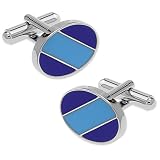 Diagonal Stripes by Enrico Pardini silver rhodium cufflinks