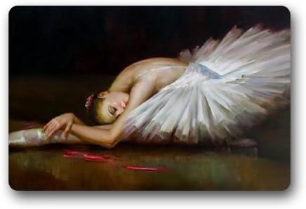 Mayers 23.6"(L)x15.7"(W) 3/16"-Ballet Dancer Painting Clean Machine Indoor And Outdoor Doormat Door Mat