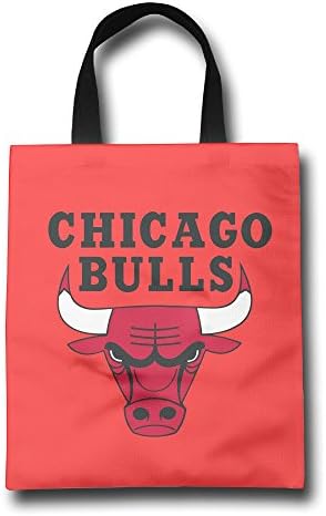 NBA Basketball Chicago Bulls Logo.png Canvas Cotton Tote Bag Shoulder Bag White