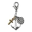 PILGRIM Schmuck: Charm / Anh�nger, Charms - Typ: 401237003, Liebe, Glaube Hoffnung, Herz, SWAROVSKI ELEMENTS